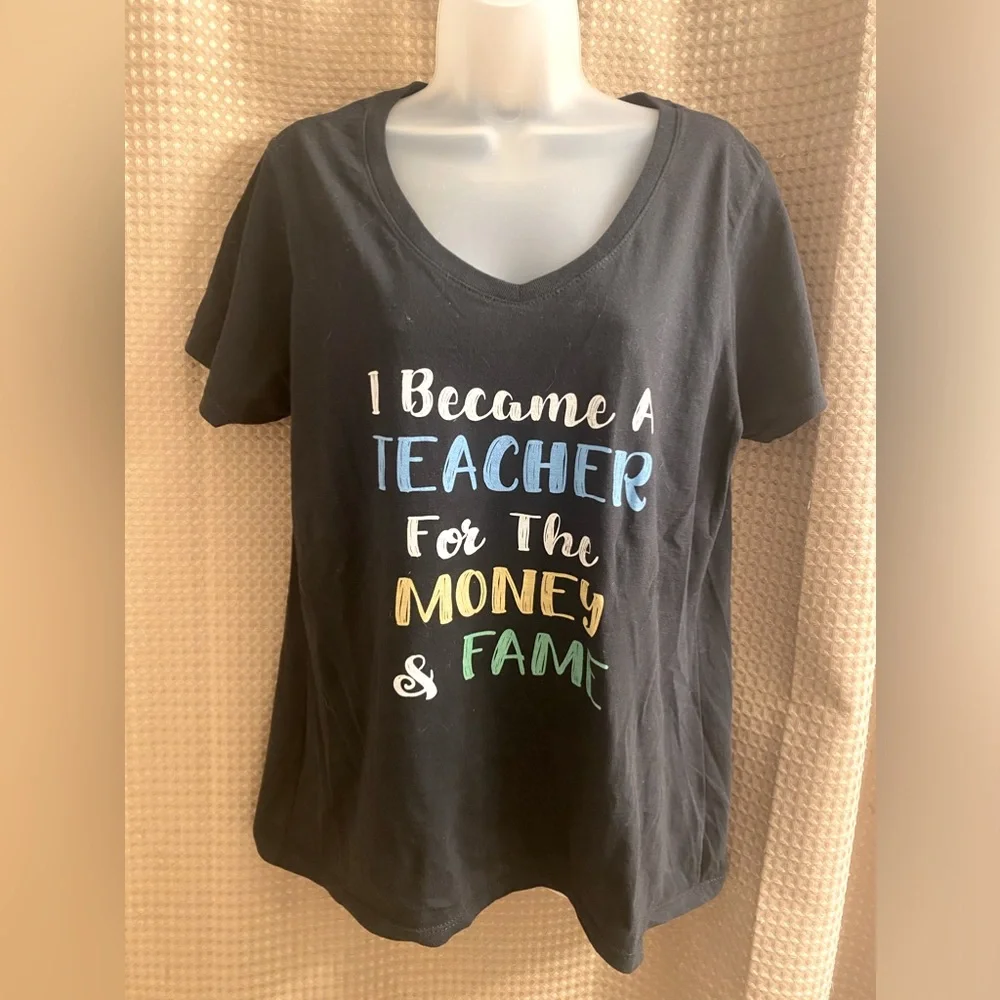Teacher t-shirt Black Size L - Picture 2 of 6